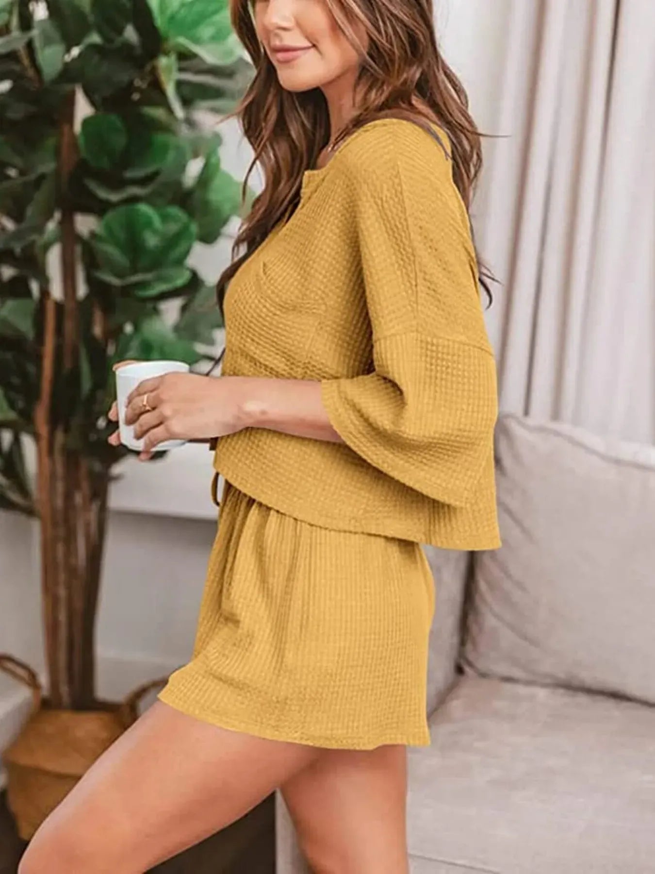 Comfy Textured Lounge Wear Set - EasyApparels