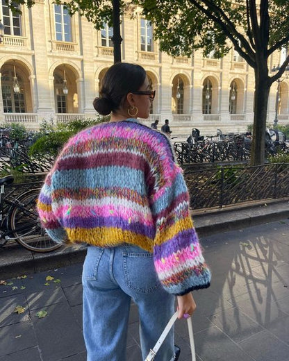 Cozy Women's Oversized Knitted Cardigan Sweater - EasyApparels