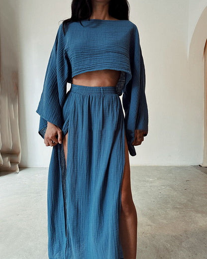 Lightweight Cotton Two-Piece Outfit