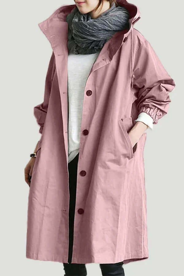 Waterproof Women's Rain Jacket - Lightweight Outdoor Cape