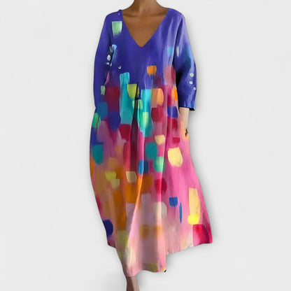 Stylish V Neck Long Evening Dress