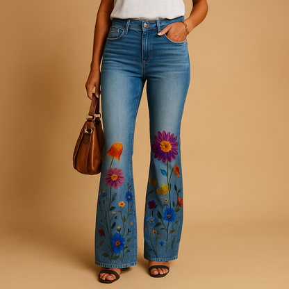 Fashionable Wide Leg Women's Jeans - Vossary