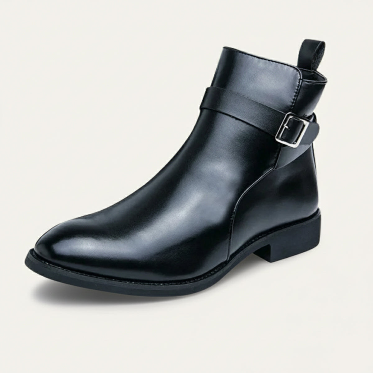 Premium Mens Leather Ankle Boots with Side Zip - Vossary