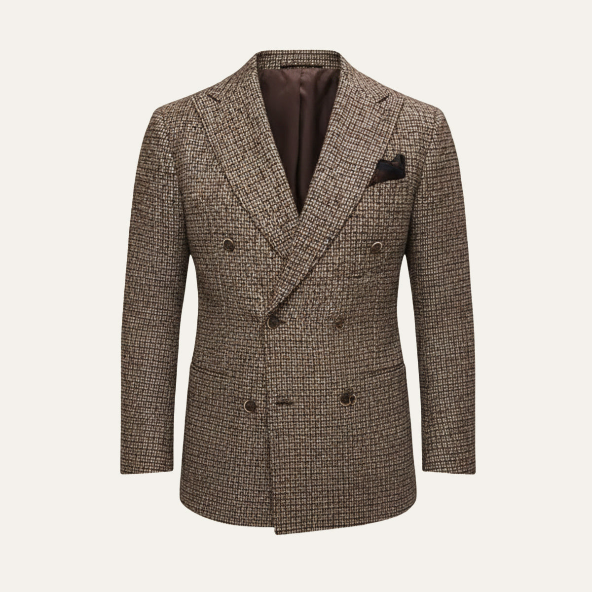Classic Plaid Double Breasted Men's Blazer Jacket