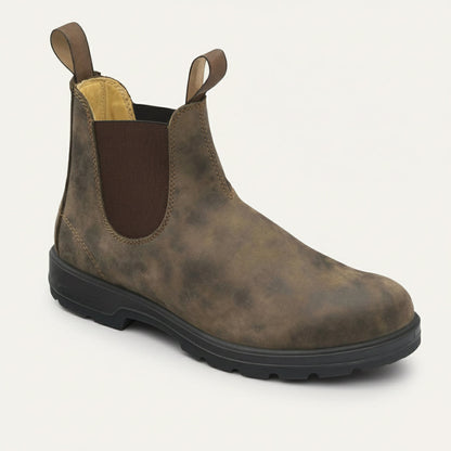 Classic Mens Leather Ankle Boots - Vossary