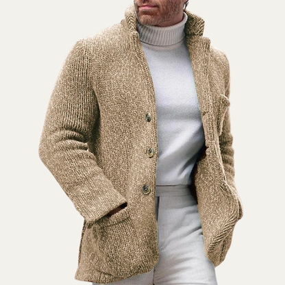 Cozy Men's Knit Button Cardigan Sweater