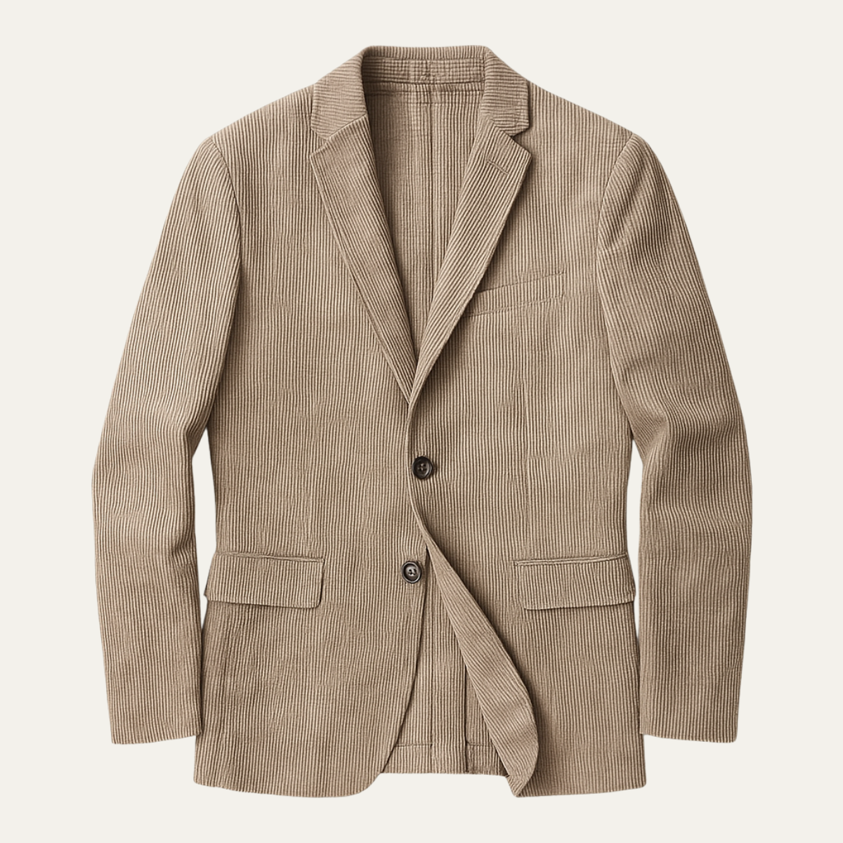 Stylish Men's Fitted Corduroy Jacket Suit - Vossary