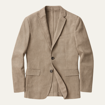 Stylish Men's Fitted Corduroy Jacket Suit - Vossary