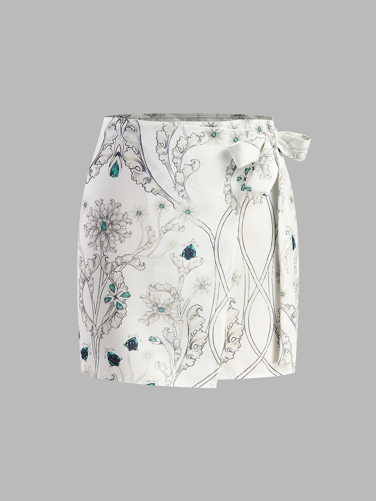Pretty Patterned Flowy Skirt - EasyApparels
