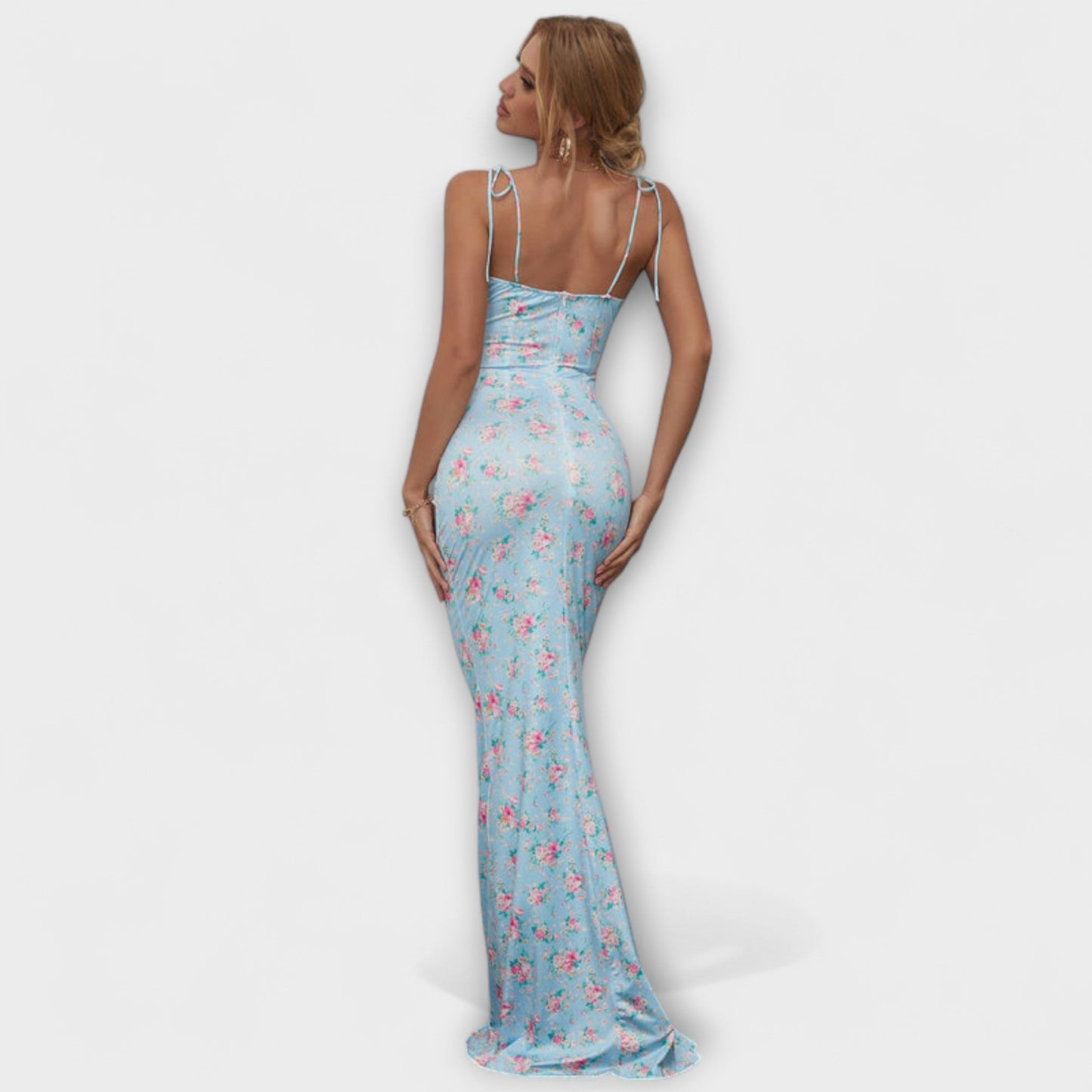 Elegant Flower Pattern Party Dress