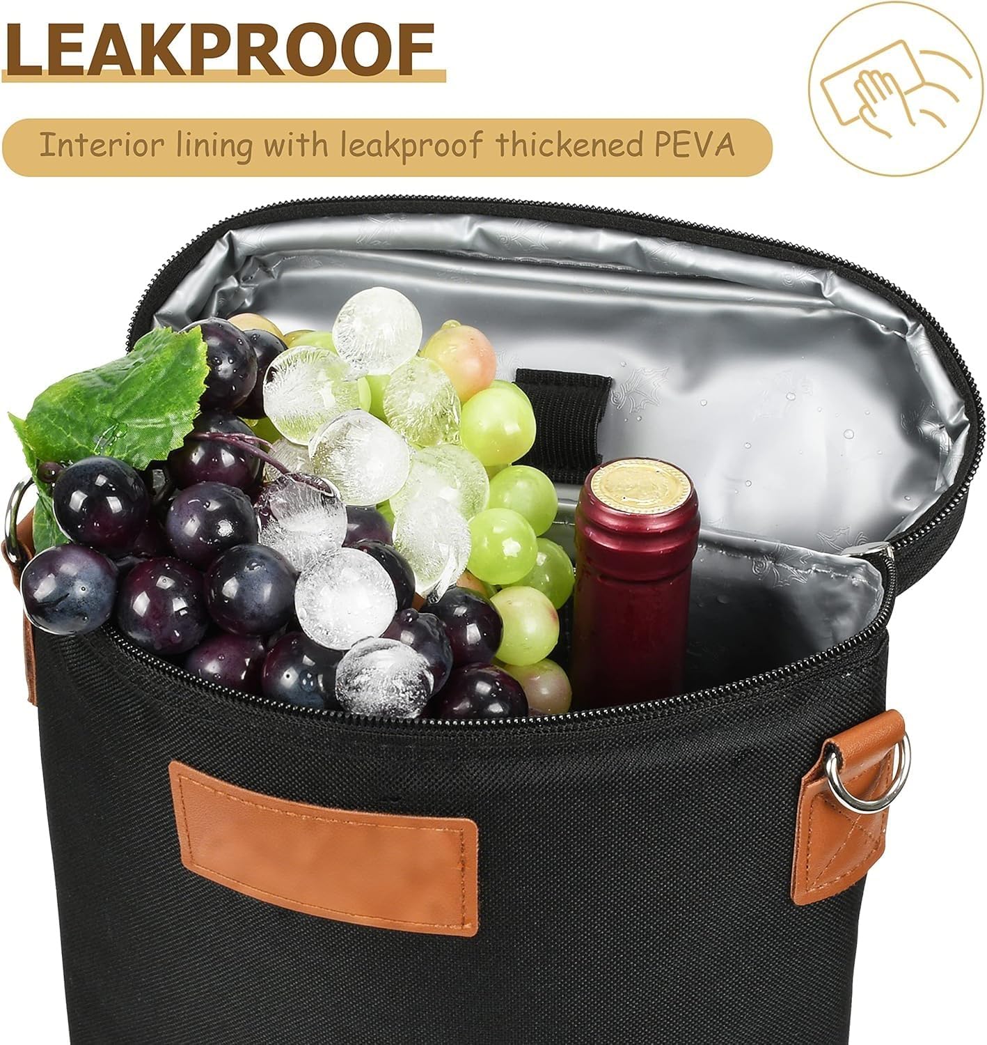Thermal Double Wine Bottle Tote Bag