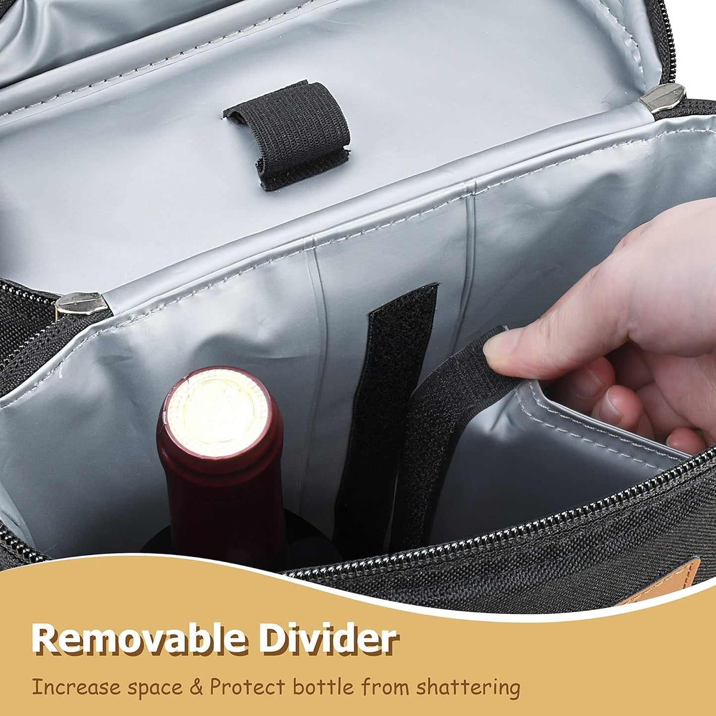 Thermal Double Wine Bottle Tote Bag