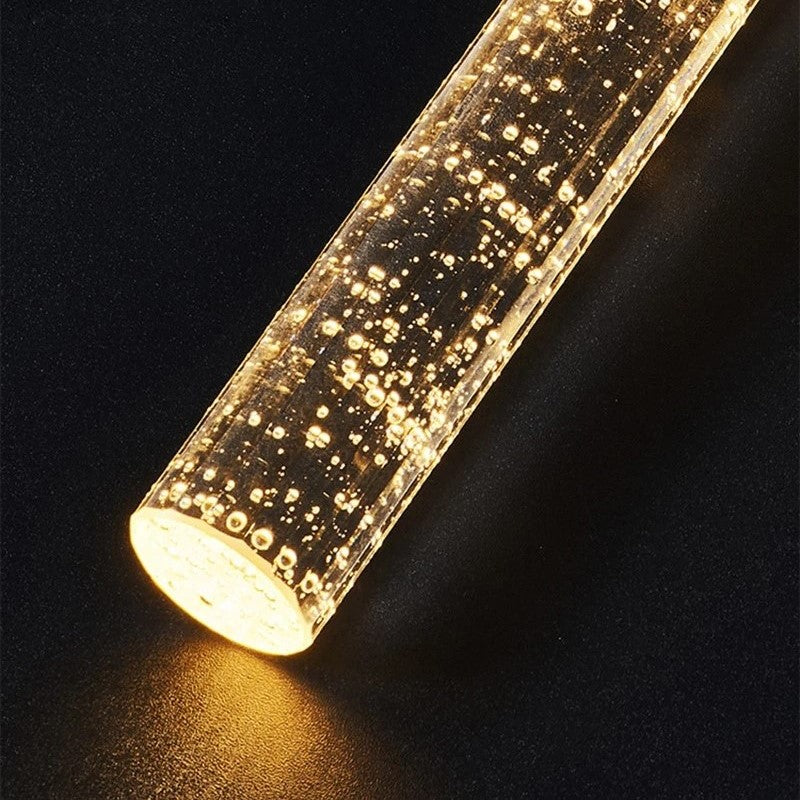 Clear Glass Cylinder Hanging Lamp - Pexav