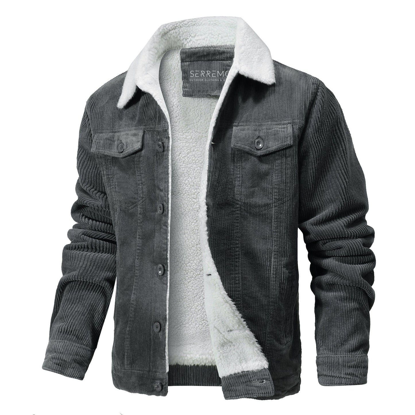 Classic Fit Collar Button Fleece Jacket