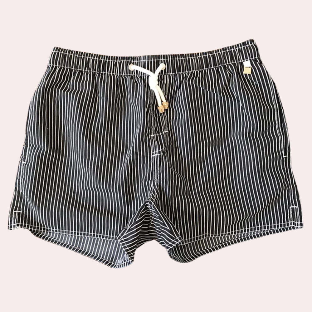 Navy Blue | Men's Classic Beach Swim Trunks - Vossary