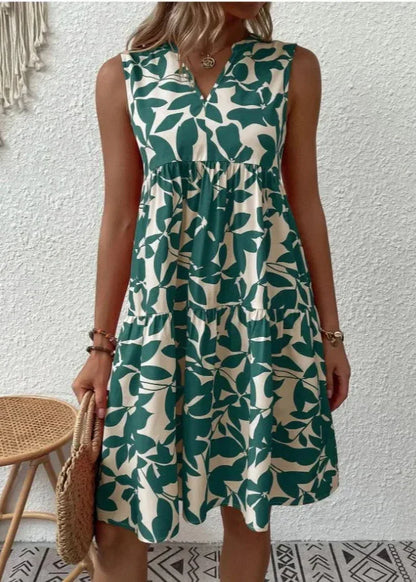 Chic Womens V Neck Sundress