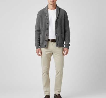 Warm Men's Wool Cardigan