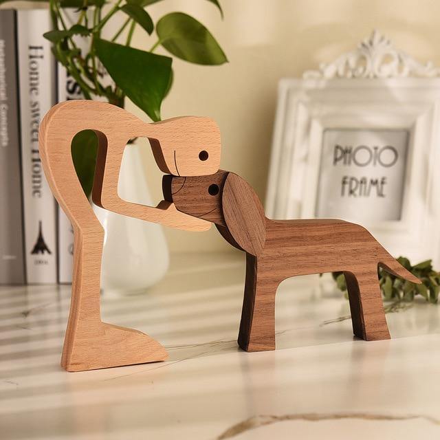Unique Wooden Dog Figurine Set - EasyApparels