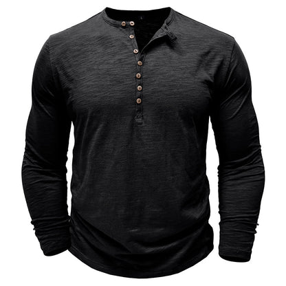 Classic Men's Casual Henley Tee Shirt