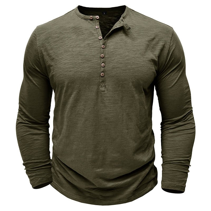 Classic Men's Casual Henley Tee Shirt