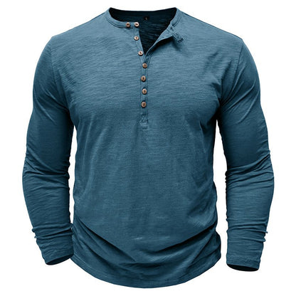 Classic Men's Casual Henley Tee Shirt