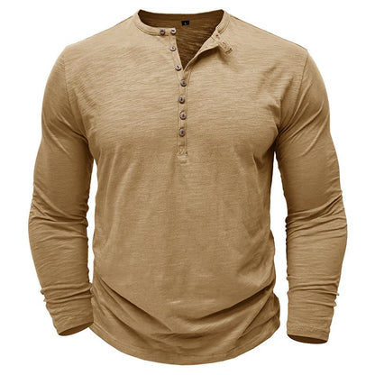 Classic Men's Casual Henley Tee Shirt