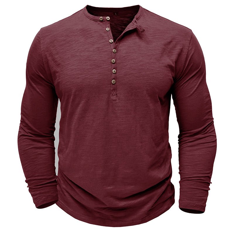 Classic Men's Casual Henley Tee Shirt