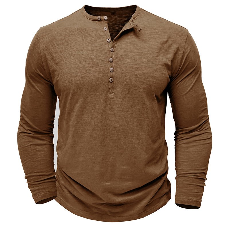 Classic Men's Casual Henley Tee Shirt