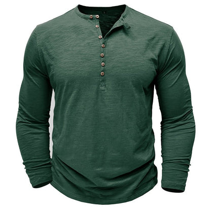 Classic Men's Casual Henley Tee Shirt