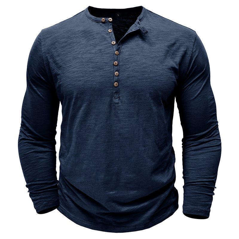 Classic Men's Casual Henley Tee Shirt