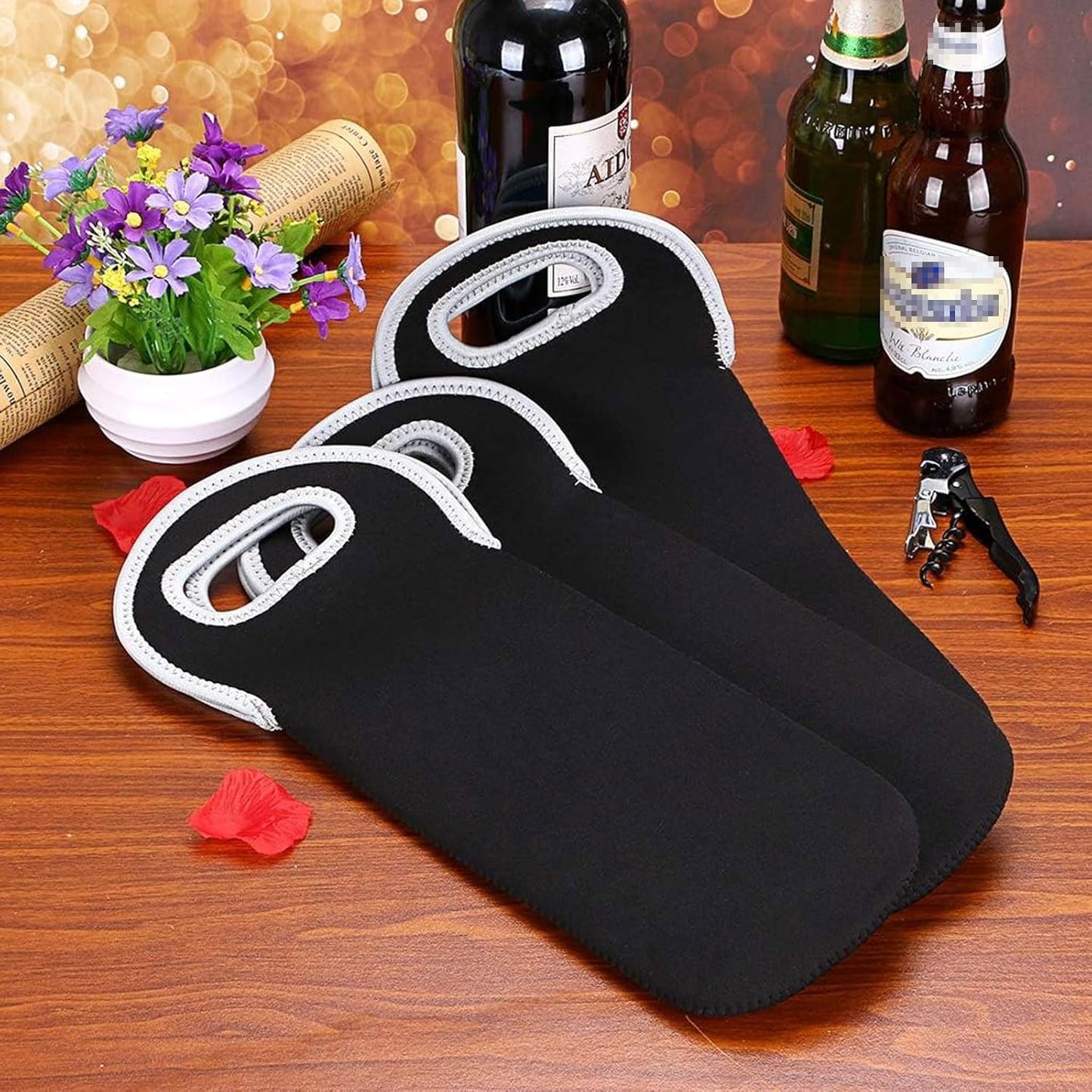 Thermal Double Wine Bottle Tote Bag