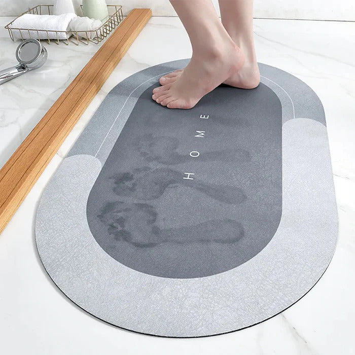 Soft Rubber Bathroom Mat With Grip Bottom - Vossary