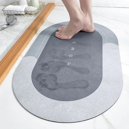 Soft Rubber Bathroom Mat With Grip Bottom - Vossary