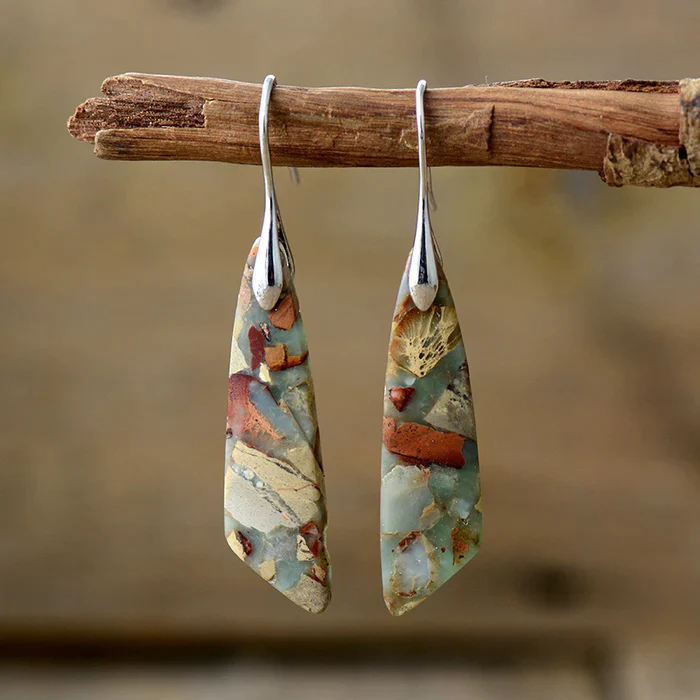 Authentic Earthy Gemstone Earrings - Vossary
