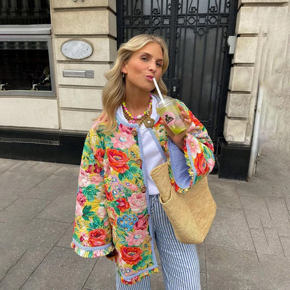 Breathable Floral Casual Jacket - EasyApparels