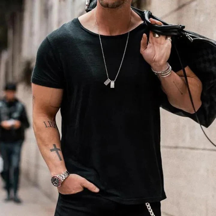Relaxed Fit Crew Neck Tee