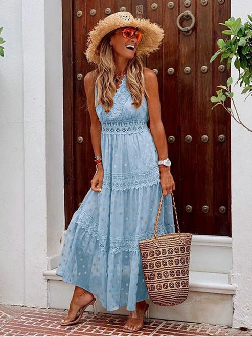 Chic Long Flowy Sundress - EasyApparels