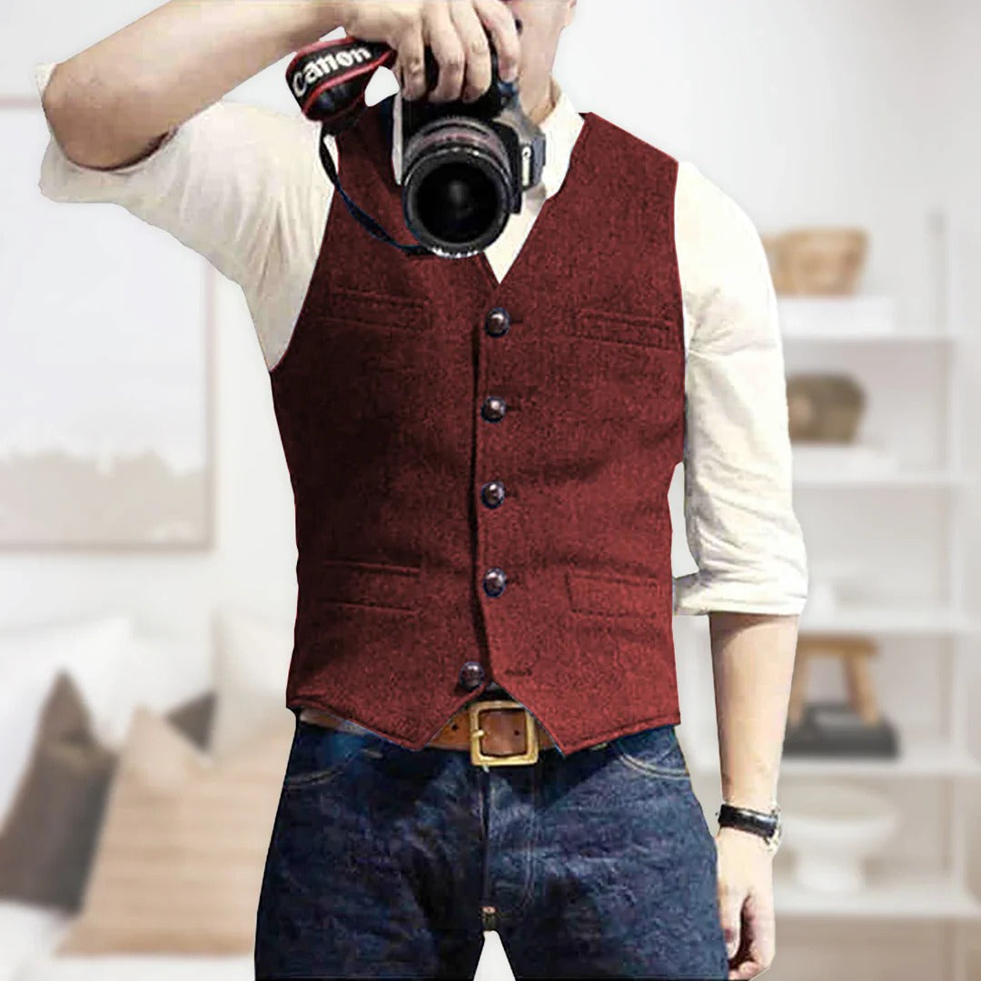 Classic Tank Top Leather Vest