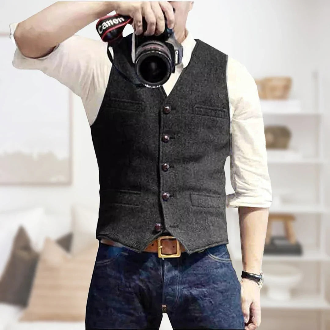 Classic Tank Top Leather Vest
