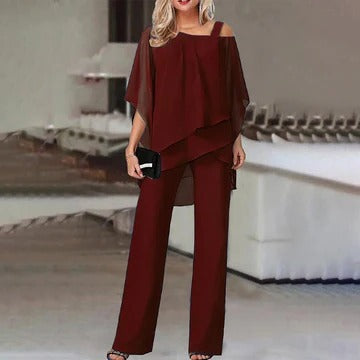 Chic Off Shoulder 2 Piece Outfit Set