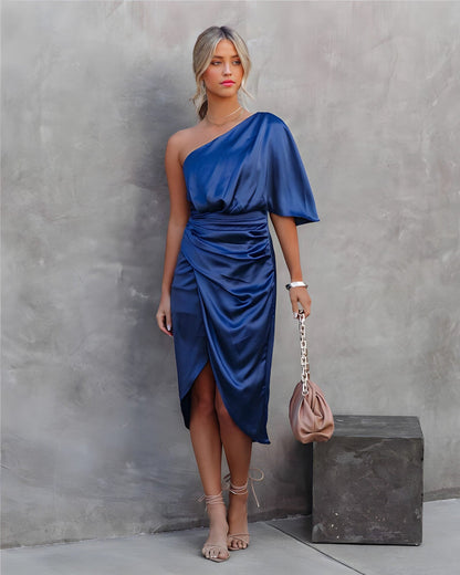 Chic One Shoulder Evening Dress