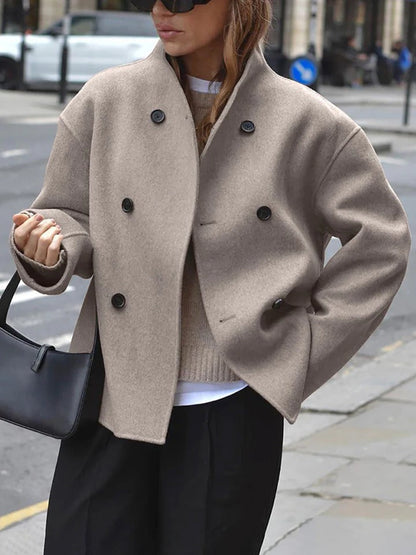 Comfortable Women's Oversized Button Jacket