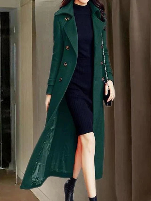 Ladies Warm Parka Jacket with Tie Waist