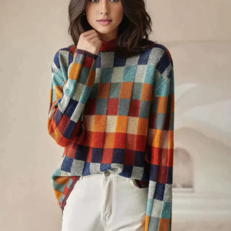 Colorful Knit Sweater - EasyApparels