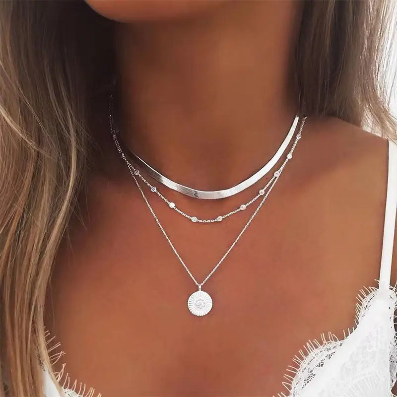 Stylish Multi Layer Necklace Set - EasyApparels