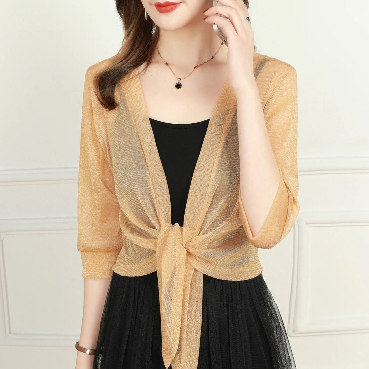 Relaxed Fit V-Neck Spring Blouse