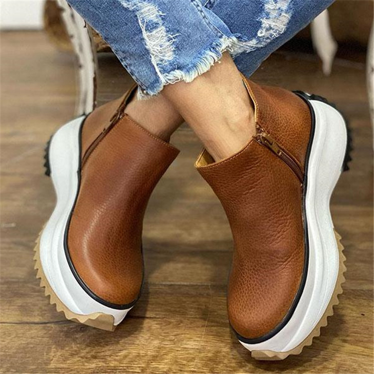 Easy Wear Block Heel Ankle Boots - EasyApparels