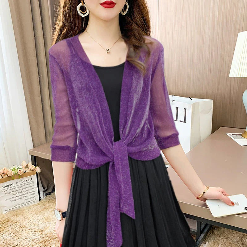 Relaxed Fit V-Neck Spring Blouse