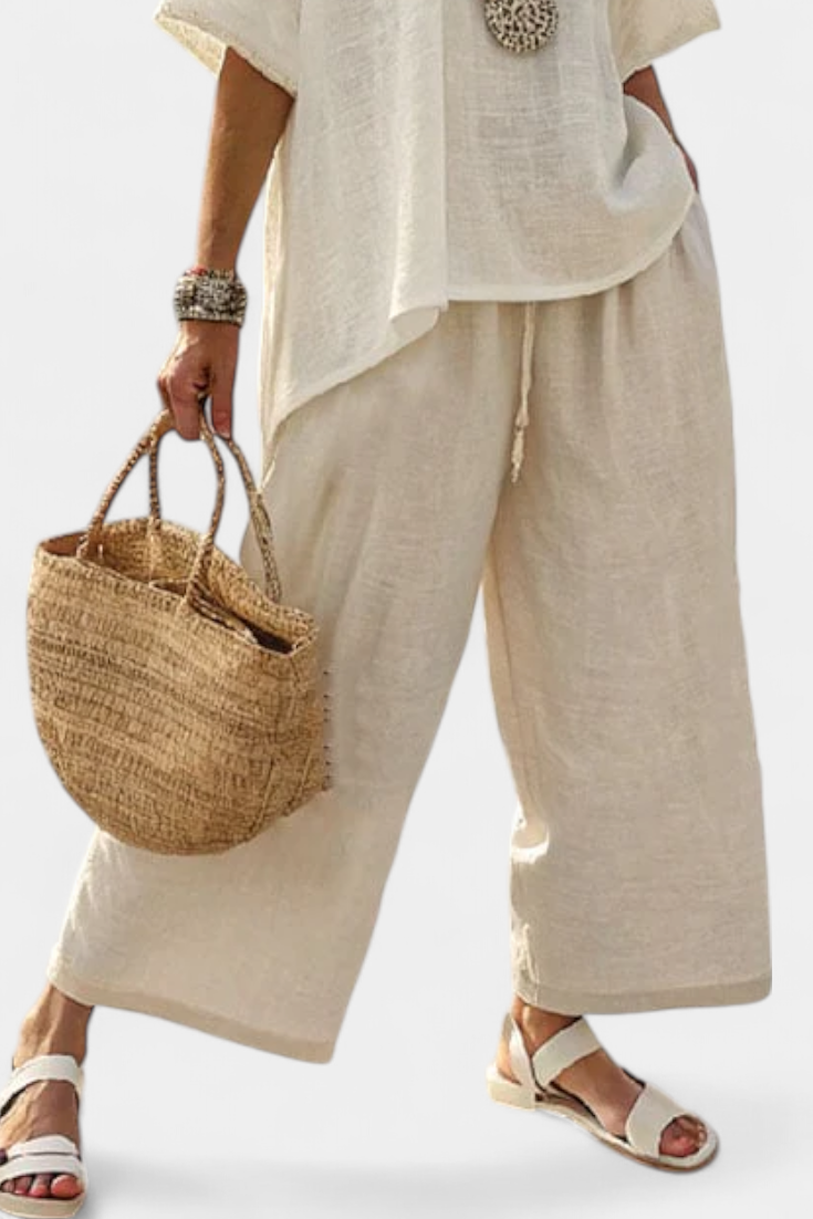 Simple Chic Relaxed Fit Top & Loose Pant Set
