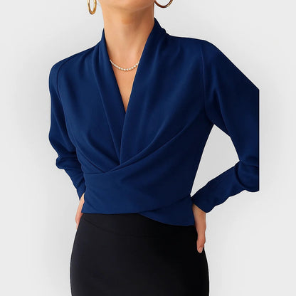 Ladies' Top with Ruffled Sleeves - EasyApparels